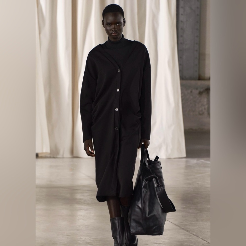 Zara Ruched Long Interlock Jacket